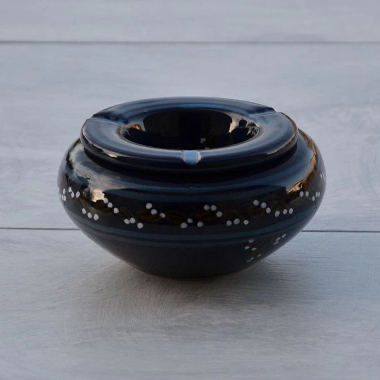 Bon marché 🧨 YODECO Cendrier Marocain Tatoué Bleu Nuit - Moyen Modèle ✔️ 3 Bon marché 🧨 YODECO Cendrier Marocain Tatoué Bleu Nuit - Moyen Modèle ✔️ – Image 3