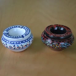 Meilleure vente 🎉 YODECO Lot De 2 Mini Cendriers Marrakech Blanc Et Noir 🎁