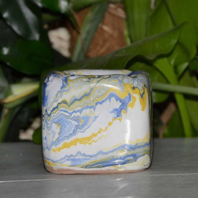 YODECO Cendrier anti fumée Cube marbré jaune et bleu et blanc Bon marché ???? YODECO Cendrier Anti Fumée Cube Marbré Jaune Et Bleu Et Blanc ⭐ -Paris Prix Sales unnamed file 2904