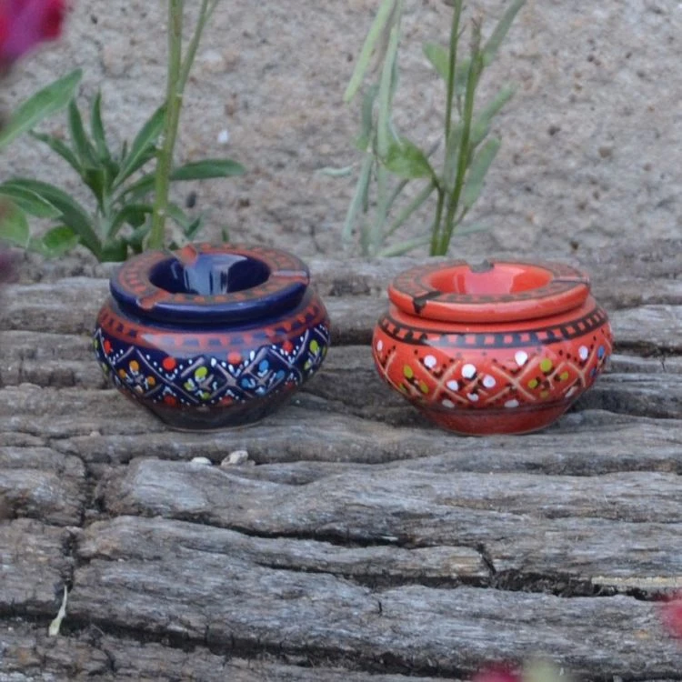 Promo 🛒 YODECO Lot 2 Mini Cendriers Marrakech Bleu Nuit Et Rouge - Mini Modèle 🔔 3 Promo 🛒 YODECO Lot 2 Mini Cendriers Marrakech Bleu Nuit Et Rouge - Mini Modèle 🔔 – Image 3