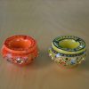 Sortie ???? YODECO Lot De 2 Mini Cendriers Marrakech Orange Et Vert ????