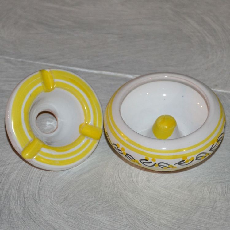 Meilleure vente ???? YODECO Cendrier Anti Fumée Tatoué Jaune Et Blanc - Mini Modèle ???? 2 Meilleure vente ???? YODECO Cendrier Anti Fumée Tatoué Jaune Et Blanc - Mini Modèle ???? – Image 2