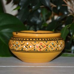 Grosses soldes ???? YODECO Cendrier Anti Fumée Marrakech Jaune Et Noir- Moyen Modèle ????