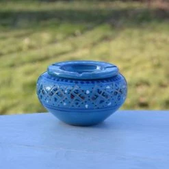 Acheter 🤩 YODECO Cendrier Anti Fumée Marrakech Bleu - Moyen Modèle 🤩