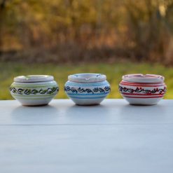 Budget ???? YODECO Lot 3 Cendriers Tatoué Blanc Et Couleurs - Mini Modèle ????