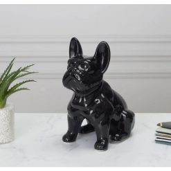 Coupon ???? Paris Prix Statuette Déco En Céramique "bulldog" 30 Cm Noir ????