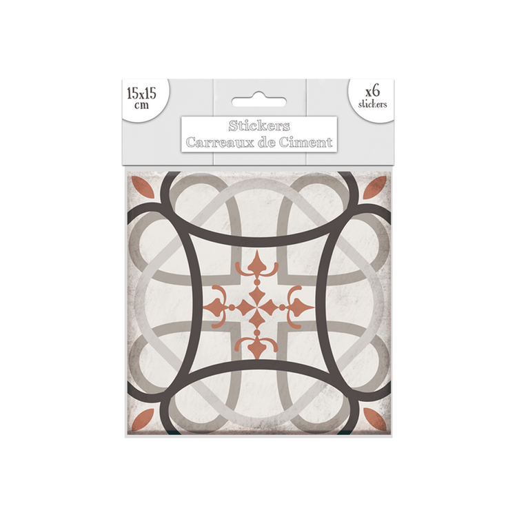 Remise ???? SUD TRADING 6 Stickers Carreaux De Ciment Flèches - 15 X 15 Cm - Taupe ✔️ 1 Remise ???? SUD TRADING 6 Stickers Carreaux De Ciment Flèches - 15 X 15 Cm - Taupe ✔️