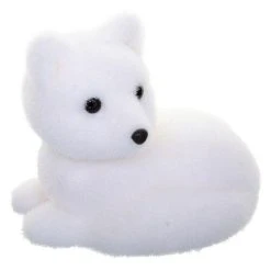 Meilleure affaire 🧨 Paris Prix Renard Couché Déco Manteau 15cm Blanc 🔥