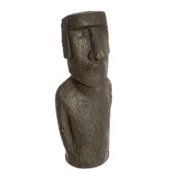 Remise 😍 Statue En Résine Île De Pâques 40cm Marron 😍