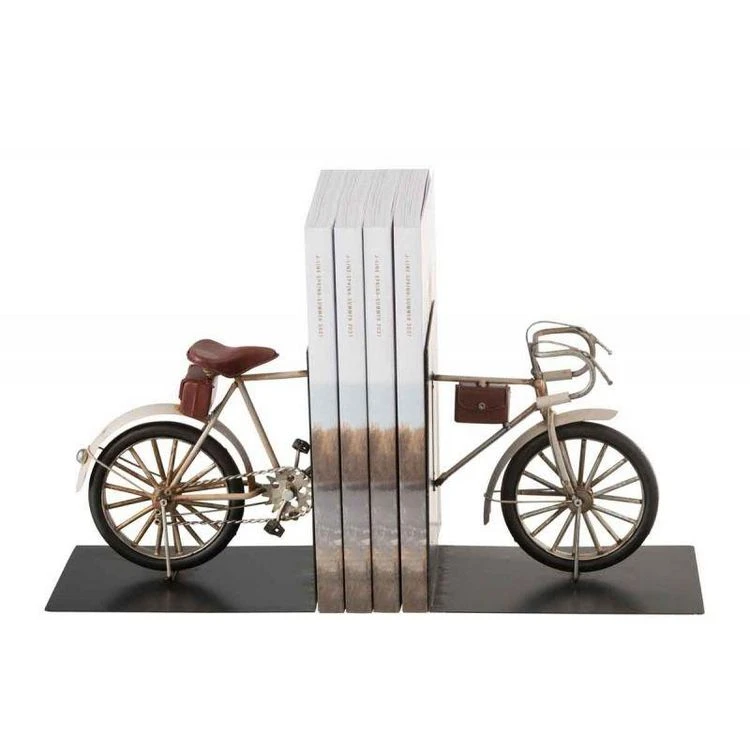 Grosses soldes 😍 Paris Prix Lot De 2 Serre-Livres Vélo De Course 15cm Beige 👍 2 Grosses soldes 😍 Paris Prix Lot De 2 Serre-Livres Vélo De Course 15cm Beige 👍 – Image 2