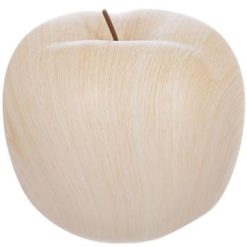 Remise ???? Pomme En Céramique Effet Bois 22cm Beige ????