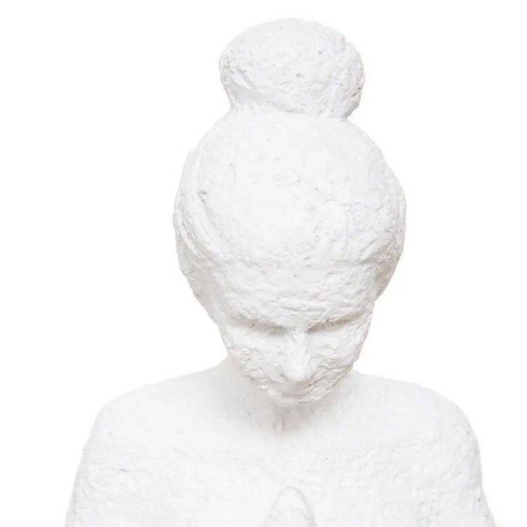 De gros ???? Statuette Déco Femme Faisant Du Yoga 25cm Blanc ???? 2 De gros ???? Statuette Déco Femme Faisant Du Yoga 25cm Blanc ???? – Image 2