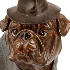 Sortie ???? Statue Chien Assis Bulldog 44cm Cuivre ⌛ -Paris Prix Sales unnamed file 3068