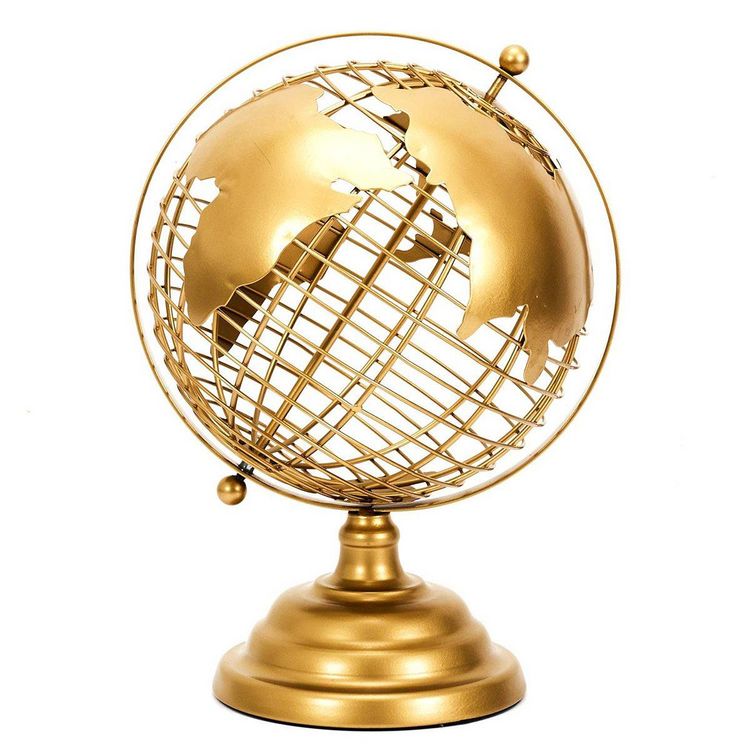 Acheter ???? The Home Deco Factory Globe Terrestre Métal Doré ???? 1 Acheter ???? The Home Deco Factory Globe Terrestre Métal Doré ????
