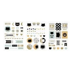 Budget ❤️ Artemio 3 Feuilles Cartonnées De Stickers Terrazzo Cat ❤️