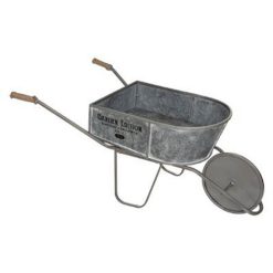 Meilleure affaire ❤️ Brouette Vintage Déco Zinc 119cm Gris ⌛