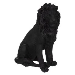De gros ✨ Lion En Résine Pour Extérieur - Gris Anthracite 👏