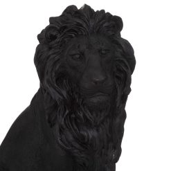 Alternative view of De gros ✨ Lion En Résine Pour Extérieur - Gris Anthracite ????