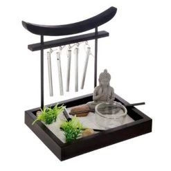 Meilleur prix 😀 Jardin Zen Grelots 16cm Noir ⭐