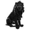 Coupon ???? ATMOSPHERA Sculpture Lion En Résine H31 Noir ✨