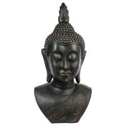 Meilleure vente ???? Statue Bouddha Tête Souriante 113cm Noir ????