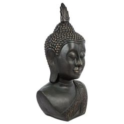Alternative view of Meilleure vente ???? Statue Bouddha Tête Souriante 113cm Noir ????