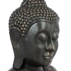 Meilleure vente 🧨 Statue Bouddha Tête Souriante 113cm Noir 🥰 -Paris Prix Sales unnamed file 3112