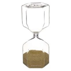 Grosses soldes ❤️ Sablier Hexagonal Déco Loft 16cm Transparent 🎉