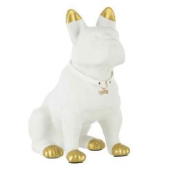 Meilleur prix ???? Paris Prix Statuette Design Chien Céramique 32cm Blanc ????