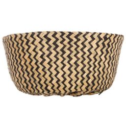 Alternative view of Grosses soldes ???? ATMOSPHERA Panier Tressé Seagrass Motif Noir ????