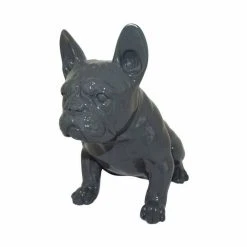 Remise 💯 Paris Prix Statue Déco Bouledogue 🐕 Dogs 20cm Gris 👍