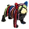 De gros ???? Statuette Déco Chien Peint 34cm Noir ⌛