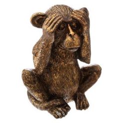 Alternative view of Les meilleures critiques de ✨ Lot De 3 Statuettes Déco Singe Sagesse 17cm Or ⭐