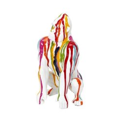 Acheter ✔️ Paris Prix Statuette Déco Gorille Rainbow 24cm Multicolore ????