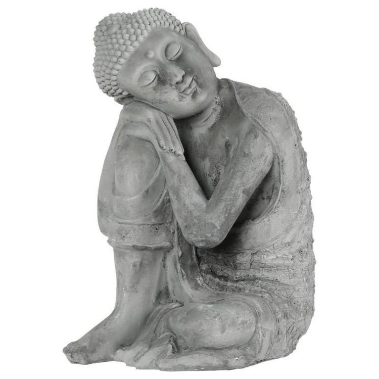 Budget ???? Statuette En Ciment Bouddha Assis 36cm Gris ???? 2 Budget ???? Statuette En Ciment Bouddha Assis 36cm Gris ???? – Image 2