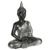 Offres 🔔 Statue Déco Bouddha 62cm Naturel & Argent ❤️