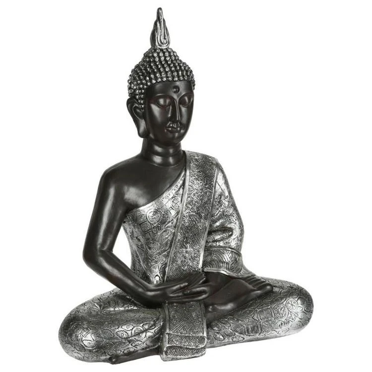 Offres 🔔 Statue Déco Bouddha 62cm Naturel & Argent ❤️ 1 Offres 🔔 Statue Déco Bouddha 62cm Naturel & Argent ❤️