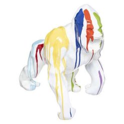 Meilleur prix ???? Statuette Gorille Déco Trash 45cm Blanc ????