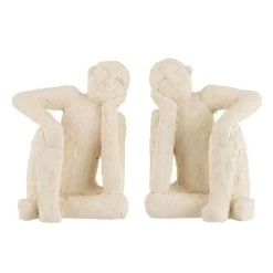 Les meilleures critiques de 🔥 Paris Prix Lot De 2 Serre-Livres Assis Ciment 25cm Blanc 😍