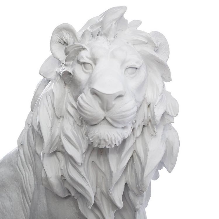 Acheter ???? ATMOSPHERA Sculpture Lion En Résine H31 Blanc ???? 2 Acheter ???? ATMOSPHERA Sculpture Lion En Résine H31 Blanc ???? – Image 2