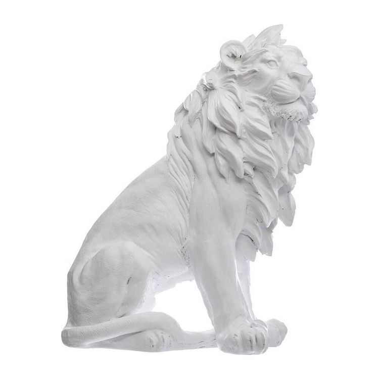 Acheter ???? ATMOSPHERA Sculpture Lion En Résine H31 Blanc ???? 3 Acheter ???? ATMOSPHERA Sculpture Lion En Résine H31 Blanc ???? – Image 3