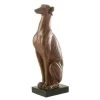Vente flash ✨ Paris Prix Statuette Déco Lévrier Assis 55cm Marron 👍