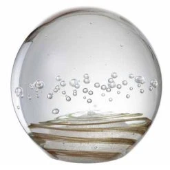 Meilleure vente 👏 Paris Prix Presse Papier En Verre Spirale Bulles 12cm Cuivre 🌟