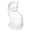Coupon 🌟 Statuette Déco En Céramique Chat 26cm Blanc 💯
