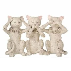 Meilleure affaire 🎉 Paris Prix Statue Déco En Résine Chats 24cm Gris 😉