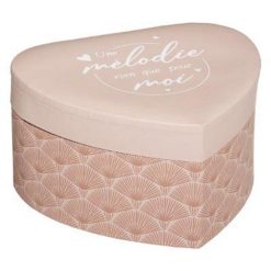 Remise ❤️ Boîte à Musique Cœur Ballerine 16cm Rose ????