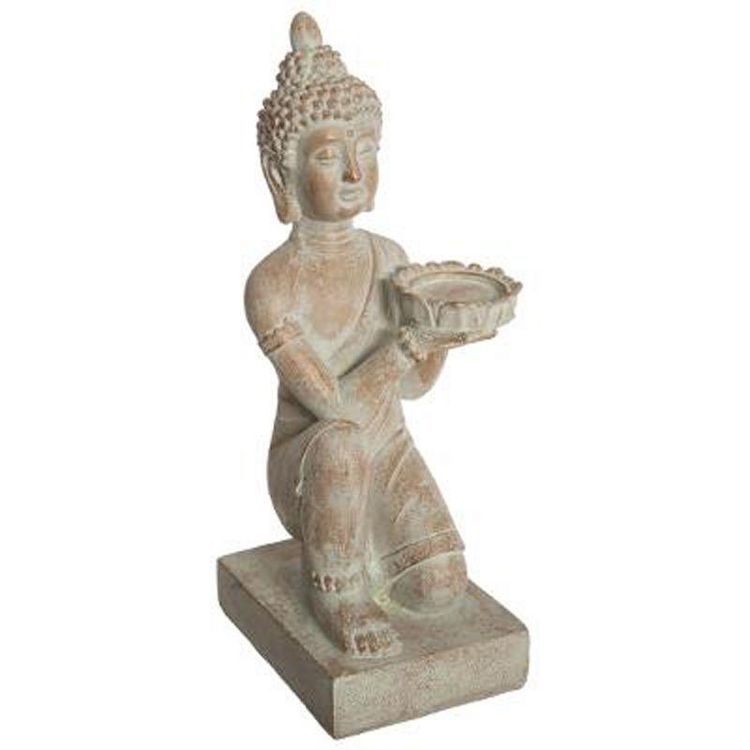 Meilleure affaire ???? Statue En Résine Bouddha Blanchi 43cm Beige ???? 1 Meilleure affaire ???? Statue En Résine Bouddha Blanchi 43cm Beige ????