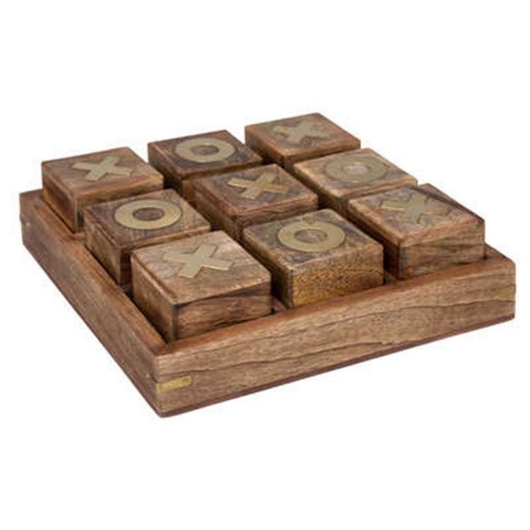 Meilleur prix ???? Jeu Morpion Déco Bois D'Acacia 23cm Marron ???? 1 Meilleur prix ???? Jeu Morpion Déco Bois D'Acacia 23cm Marron ????
