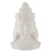 Budget ⭐ Paris Prix Statue Déco Bouddha Yeux Fermés 84cm Blanc ❤️