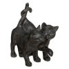 Meilleure affaire ???? Statuette Déco Couple Chatons 15cm Noir ✔️
